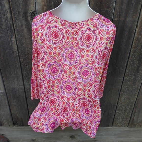 Papagallo Peplum Multi Color Top - Picture 2 of 15